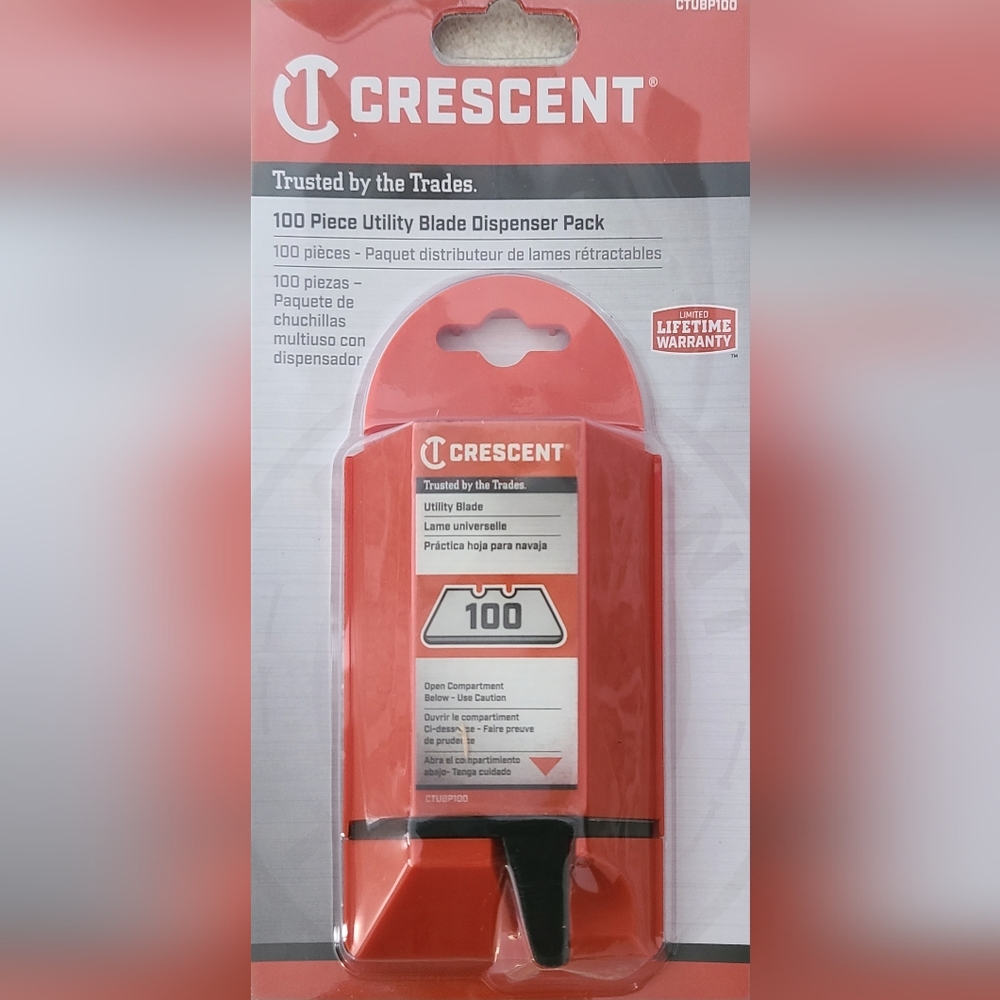 Crescent Carbon Steel Utility Razor Blade (100-Pack)